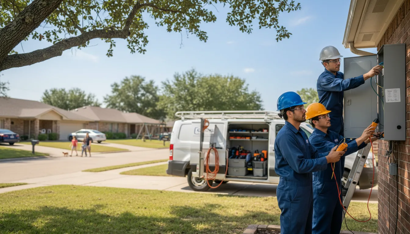 Certified electrician providing emergency electrical services in Mcfaddin, TX